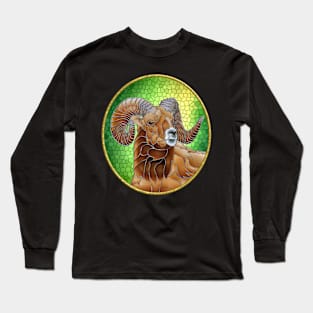 Stained Glass Big Horn Long Sleeve T-Shirt